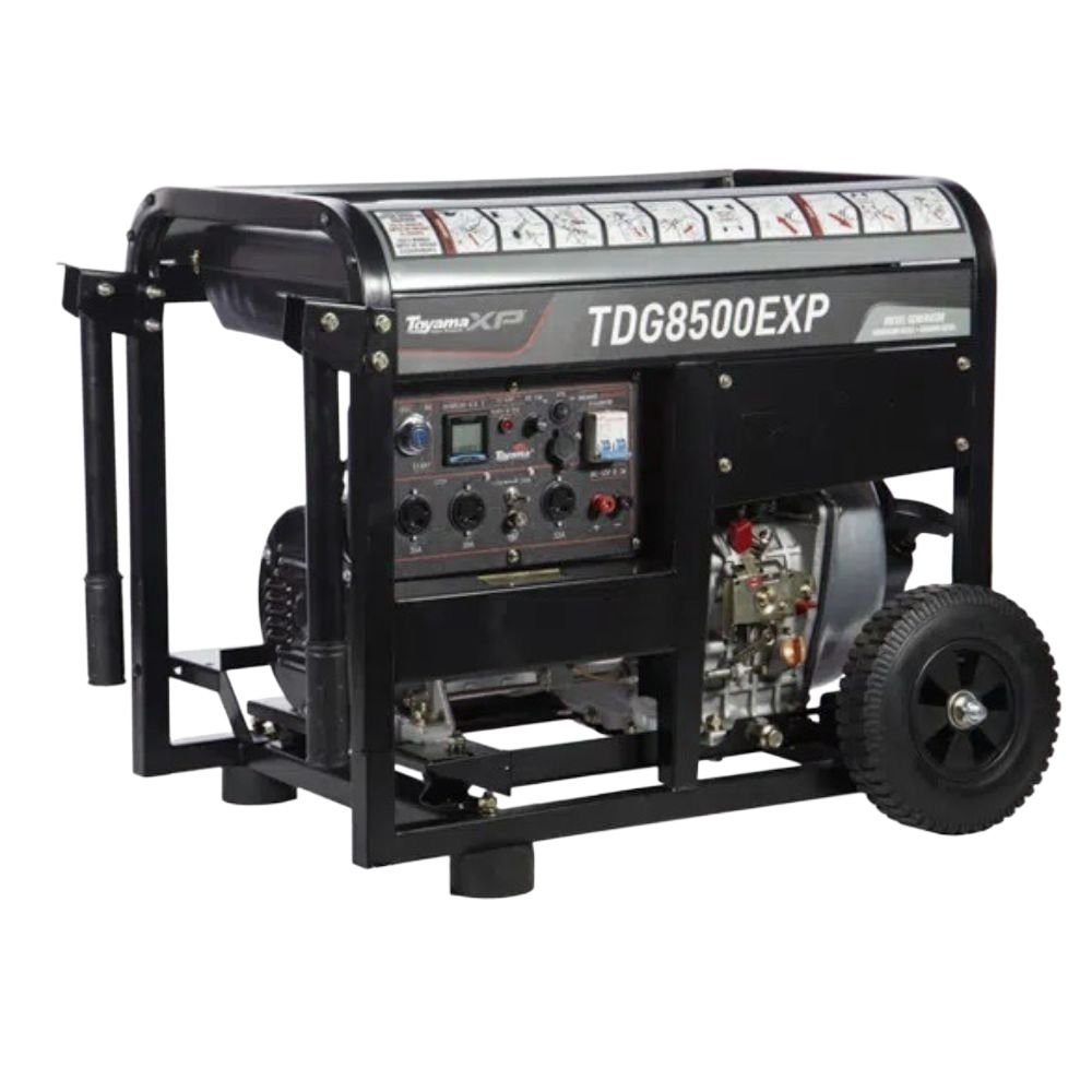 Gerador de Energia a Diesel Aberto TDG8500EXP 4T 498CC 7,0 Kva Bivolt Monofásico TOYAMA-251-054