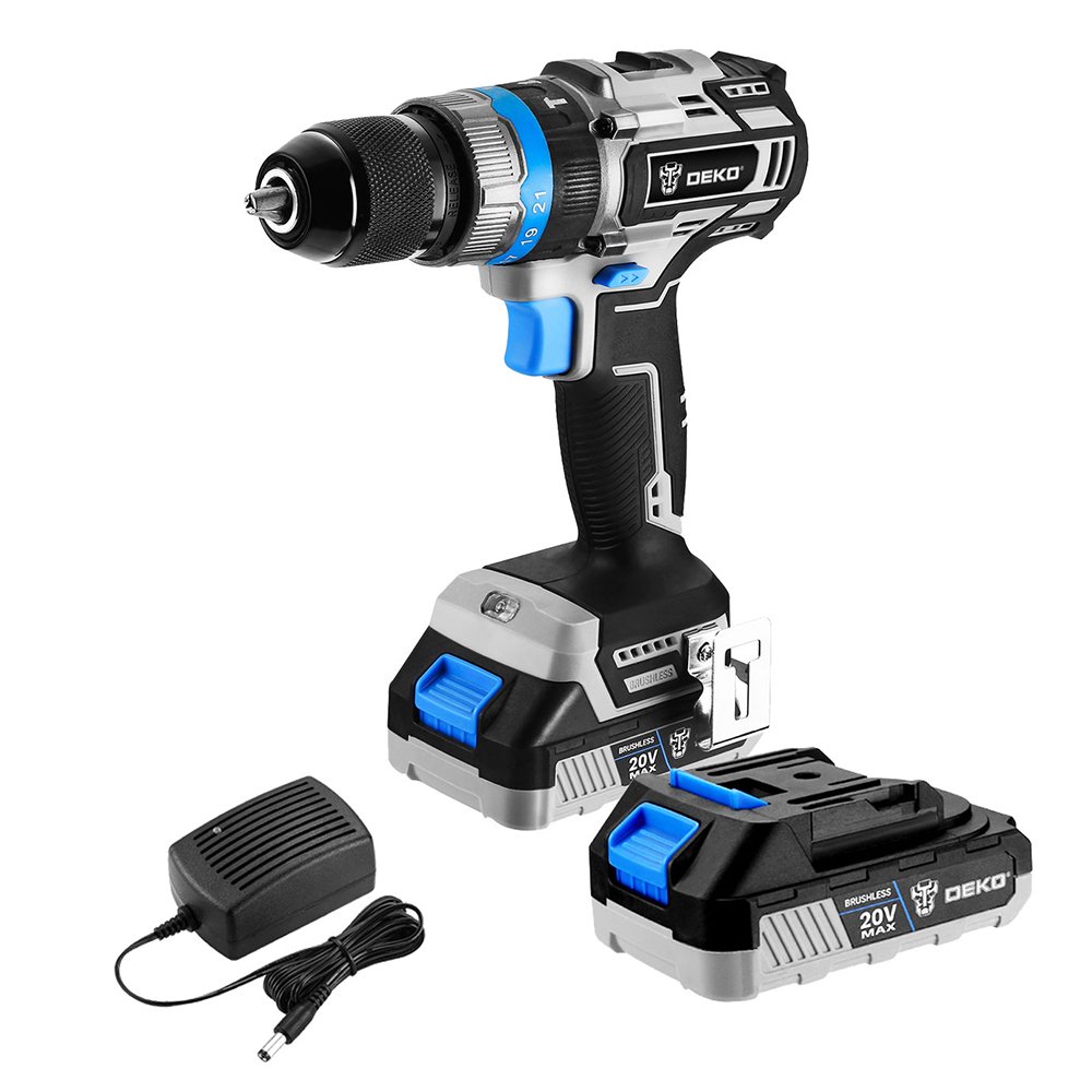 Furadeira Parafusadeira de Impacto Brushless 1/2 Pol. 62Nm com 2 Baterias de 1.5Ah 20V e Carregador Rápido Bivolt DEKO-DKBL20ID02-S2 - Imagem 3
