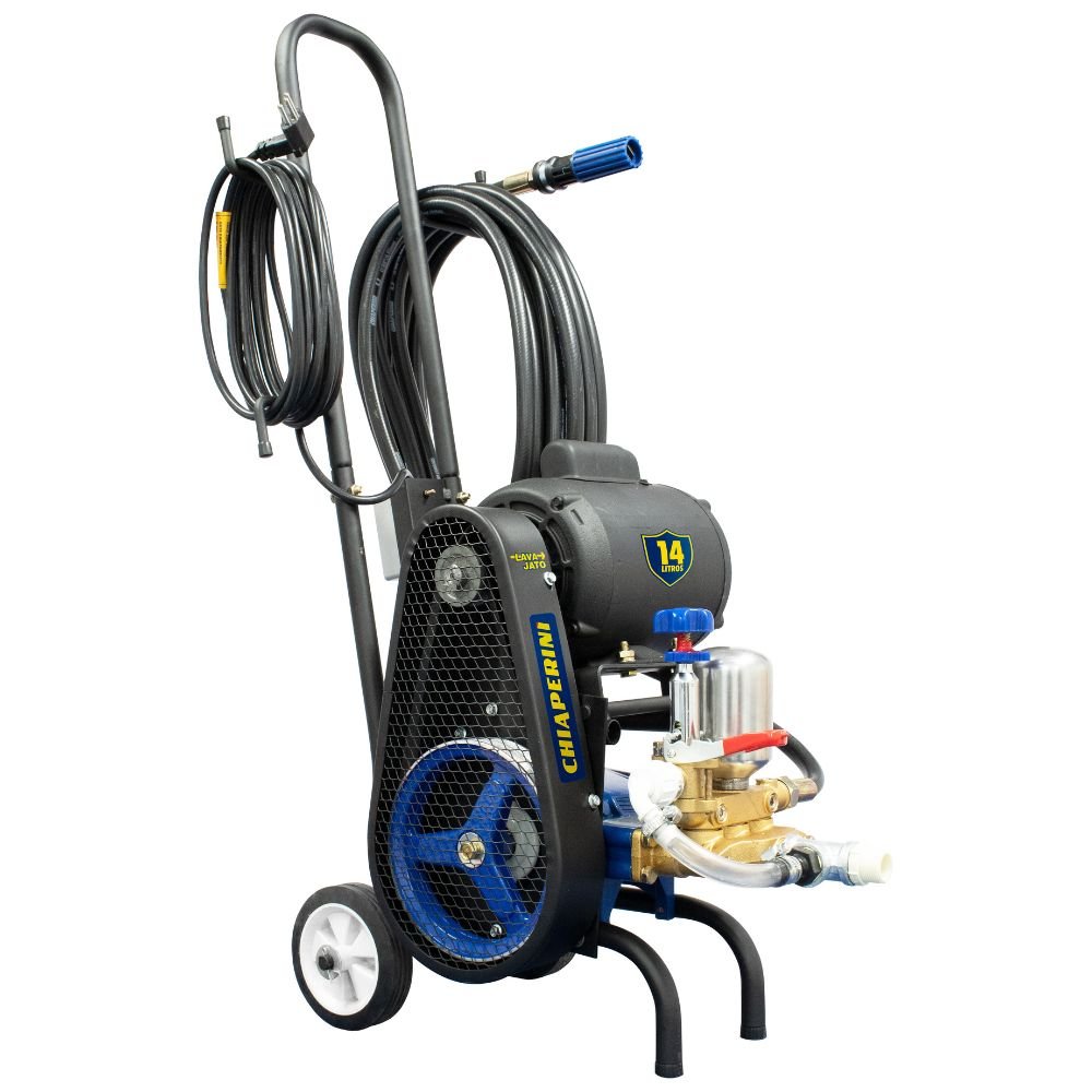 Lavadora Industrial Lava Jato LJ 14L Móvel 320 Libras Motor WEG 1HP 220V com Mangueira 20m CHIAPERINI-25655