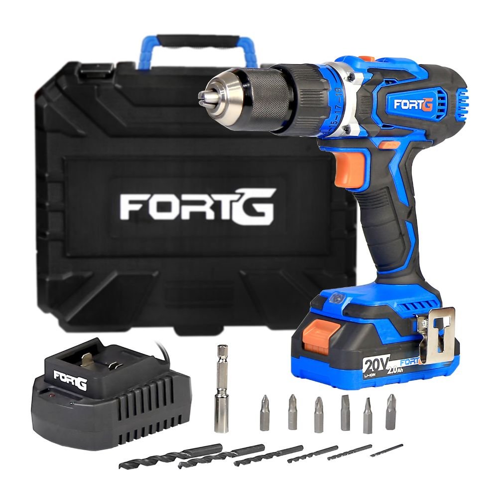 Furadeira Parafusadeira de Impacto 1/2 Pol. 20V com Bateria Carregador Rápido Bivolt e Maleta com Acessórios FORTGPRO-FG3000XS1 - Imagem 3