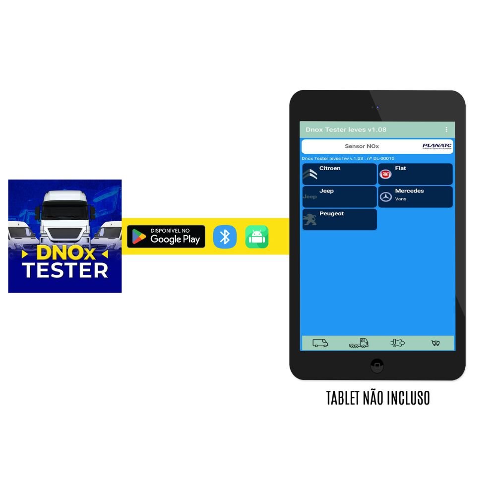 Equipamento Diagnóstico do Sistema Arla 32 e Teste de Sensor NOX de Motores DIESEL LEVE em Bancada ou Local sem Tablet PLANATC-DNOX-TESTER/LL - Imagem 5