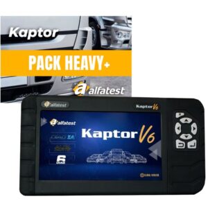 Combo Scannner Automotivo Kaptor V6 FLEX AUTO + Liberação Pack Heavy Diesel Pesado ALFATEST-K9597