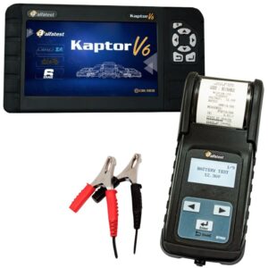 Combo Scanner Automotivo Kaptor V6 FLEX AUTO + Testador de baterias digital com impressora BT900 ALFATEST-K9598