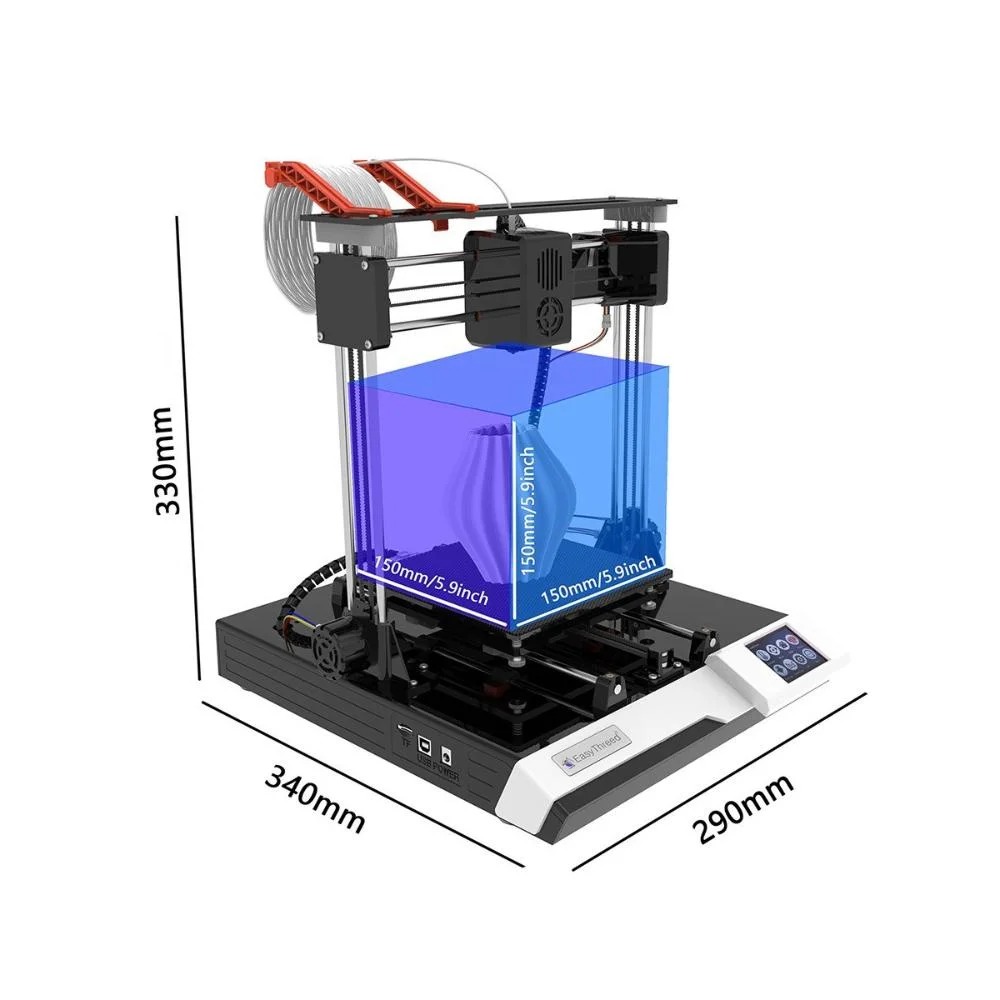 Mini Impressora 3d K8 Plus 150x150x150mm Fdm 80mm/s Montagem Fácil Com Filamento - Imagem 3